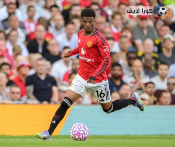 أماد ديالو يحتفل بهدفه مع مانشستر يونايتد ضد بورنموث