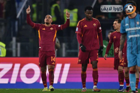 لاعبو روما وفياريال يحتفلون بالأهداف خلال مباراة حاسمة لسباق التأهل لدوري أبطال أوروبا